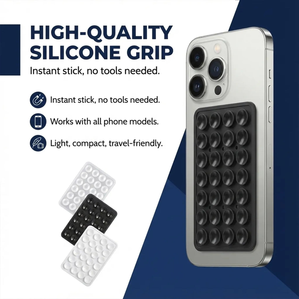 Lifestyle shot of  suction phone holder mount in use capturing selfie