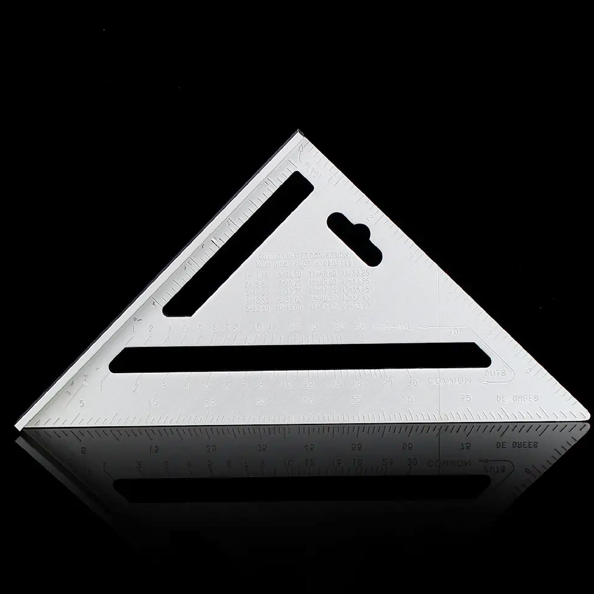 Angled view of the durable aluminium alloy BoltForce Rafter Square.
