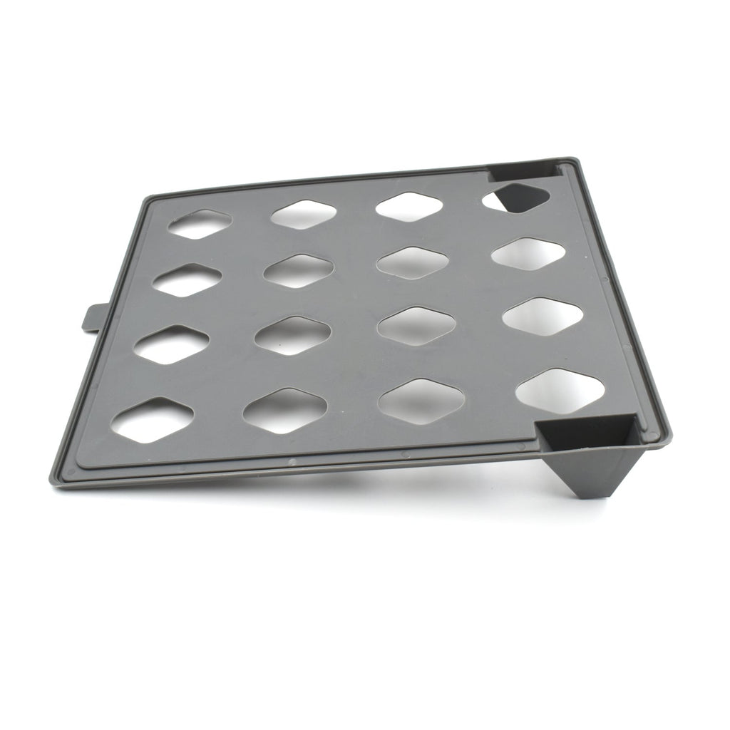 Plastic cloth organizer simplifying the process of folding and stacking fabrics.