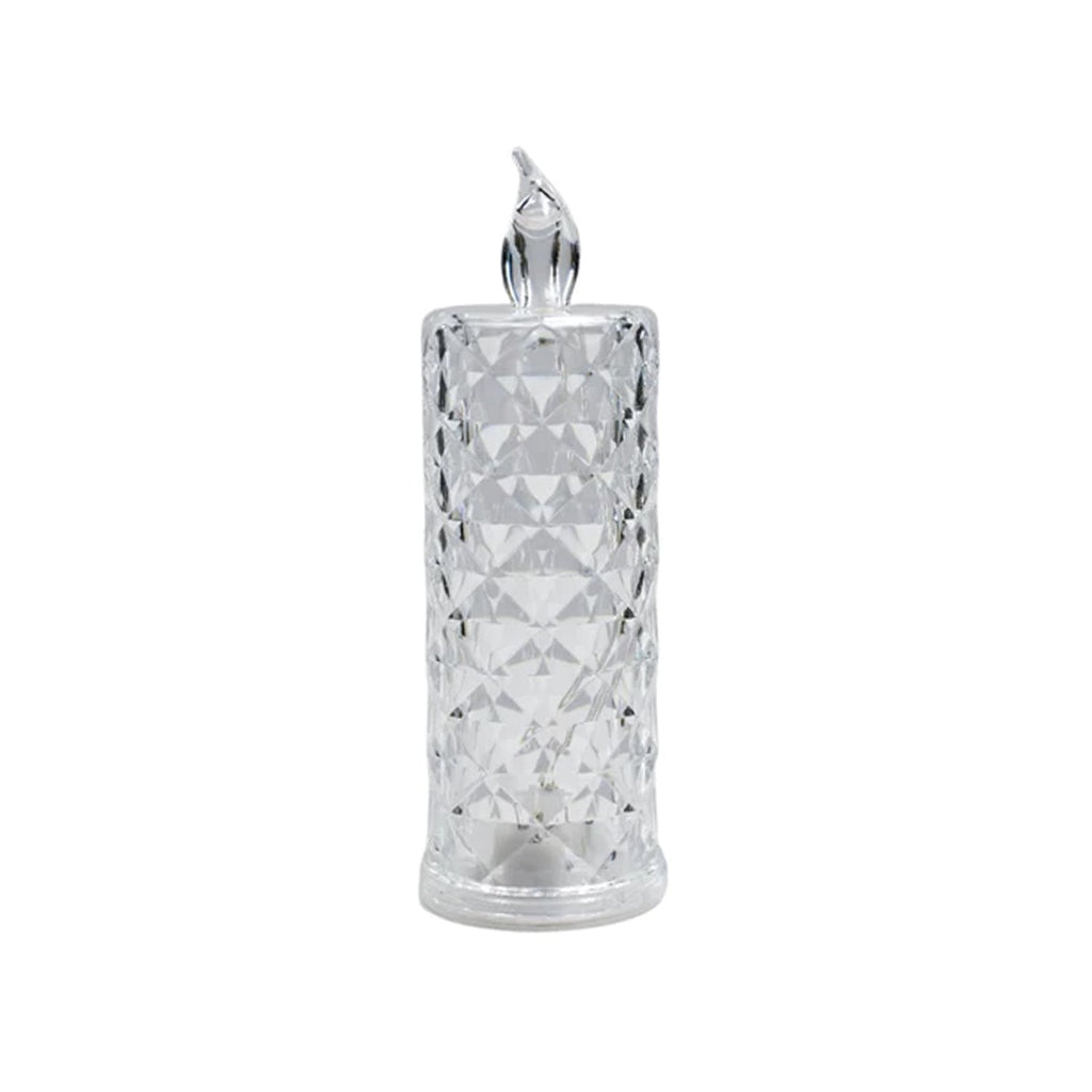 Decorative crystal rose LED candle, adding a soft glow to any Indian home.