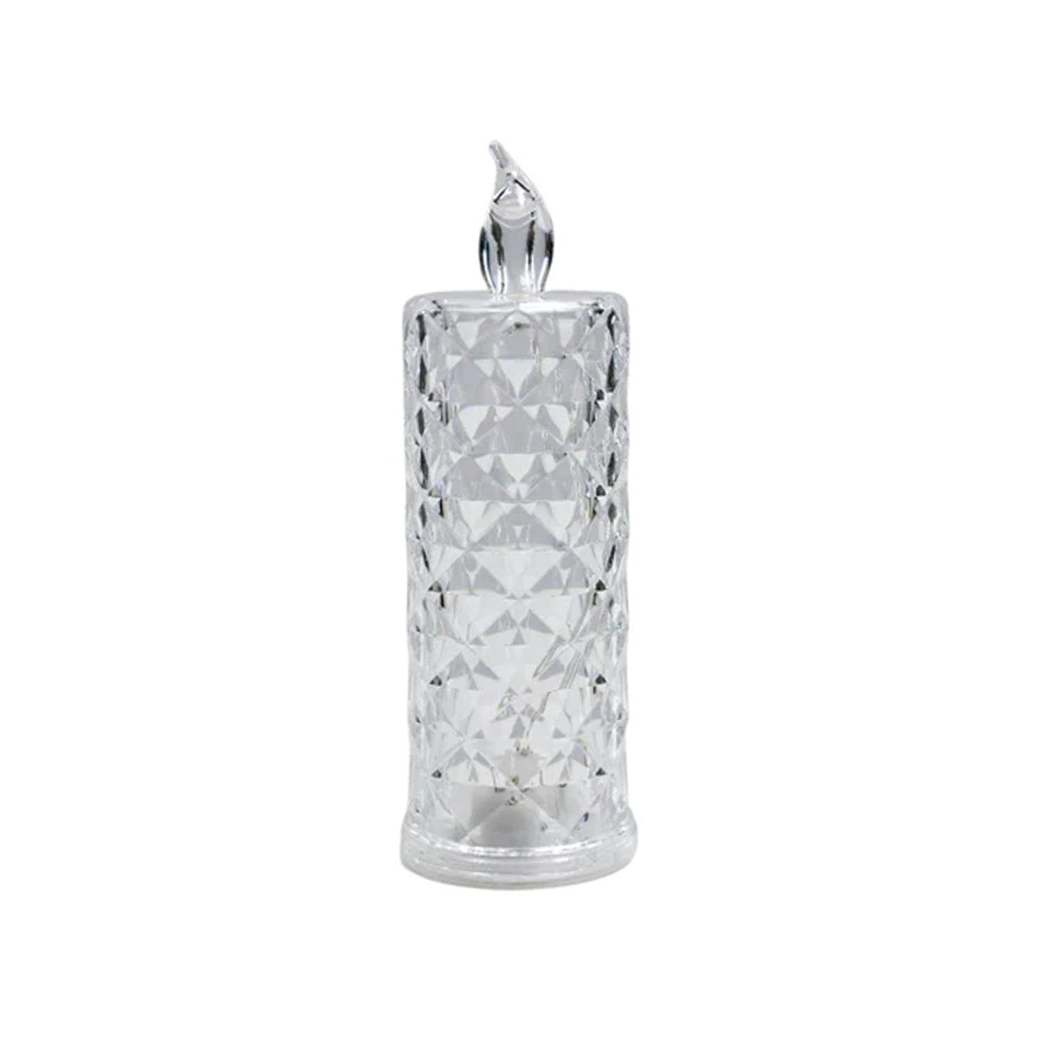 Decorative crystal rose LED candle, adding a soft glow to any Indian home.