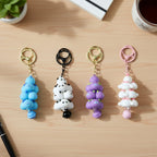 Cute decorative keychain charm featuring cloud and bell