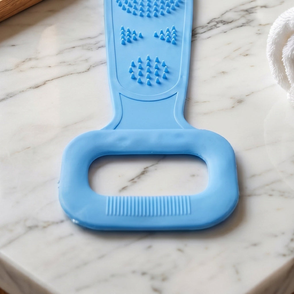 Close-up of silicone scrubber texture and bumps