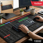 Extended desk mat supporting keyboard and mouse with anti-slip base
