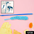 Extended adjustable dust brush reaching high appliances with ease.