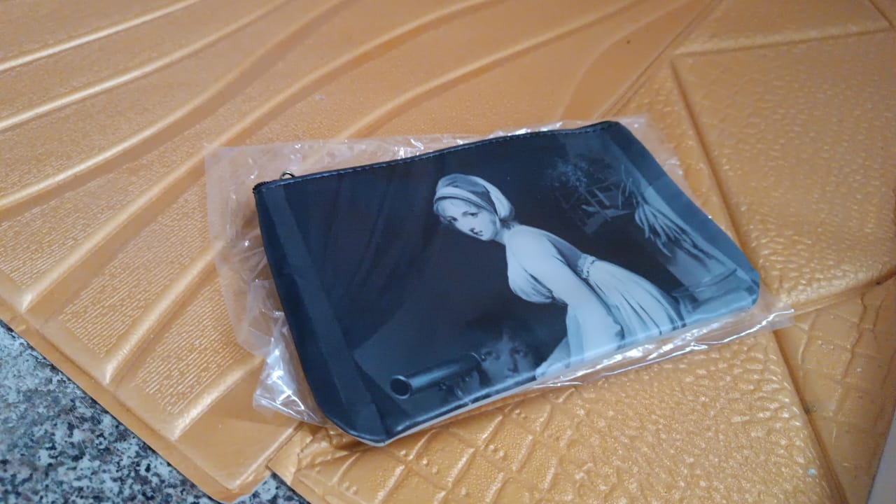 Folded Organivo Multi-Purpose Storage Bag demonstrating its compact size.