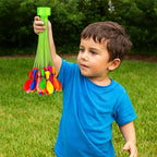 Multicolor self-tying Holi water balloons bundle ready for festive play.