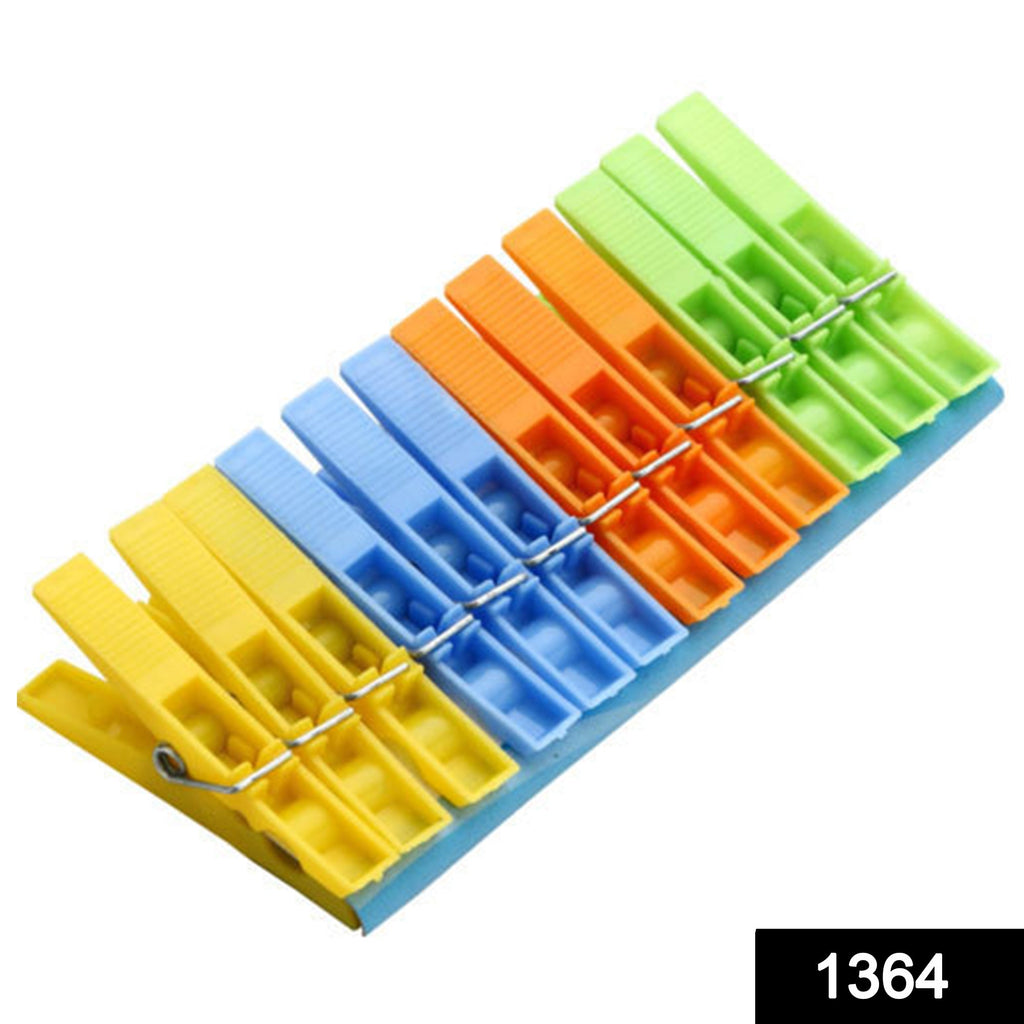 Close-up of durable plastic cloth clips with strong stainless steel springs.