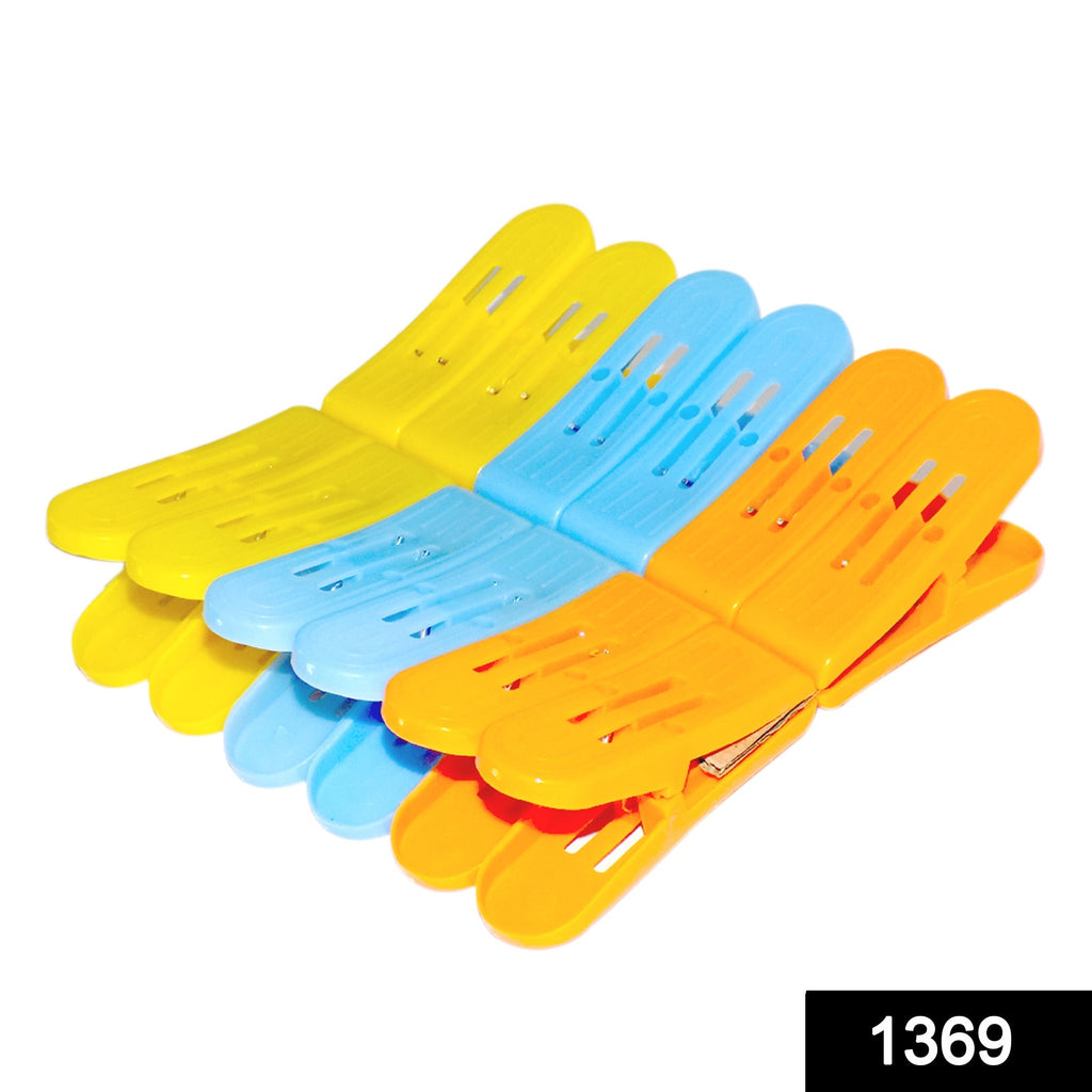 Close-up of durable multicolour plastic clothespins for secure laundry drying.