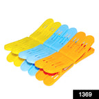 Close-up of durable multicolour plastic clothespins for secure laundry drying.