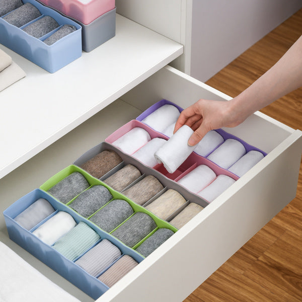 Transparent multi-purpose organizer tray for neatly storing small household items.