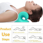 Detailed view of the acupressure points on the cervical neck relaxer pillow.