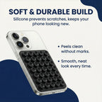 Close-up of  suction phone holder mount showcasing silicone suction feature