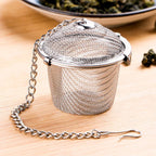 Stainless steel tea filter featuring an easy-clean design for optimal and hygienic performance.