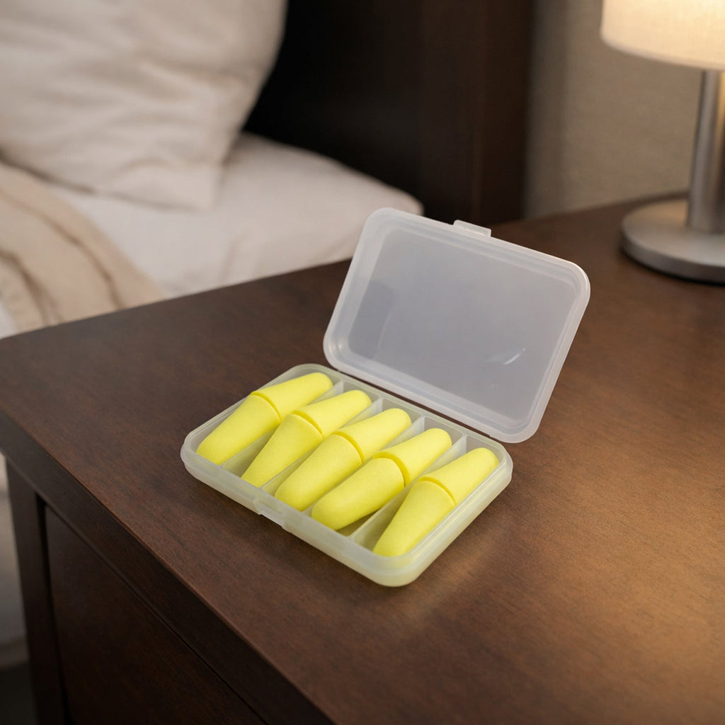 Reusable comfortable foam ear plugs for traveling and studying