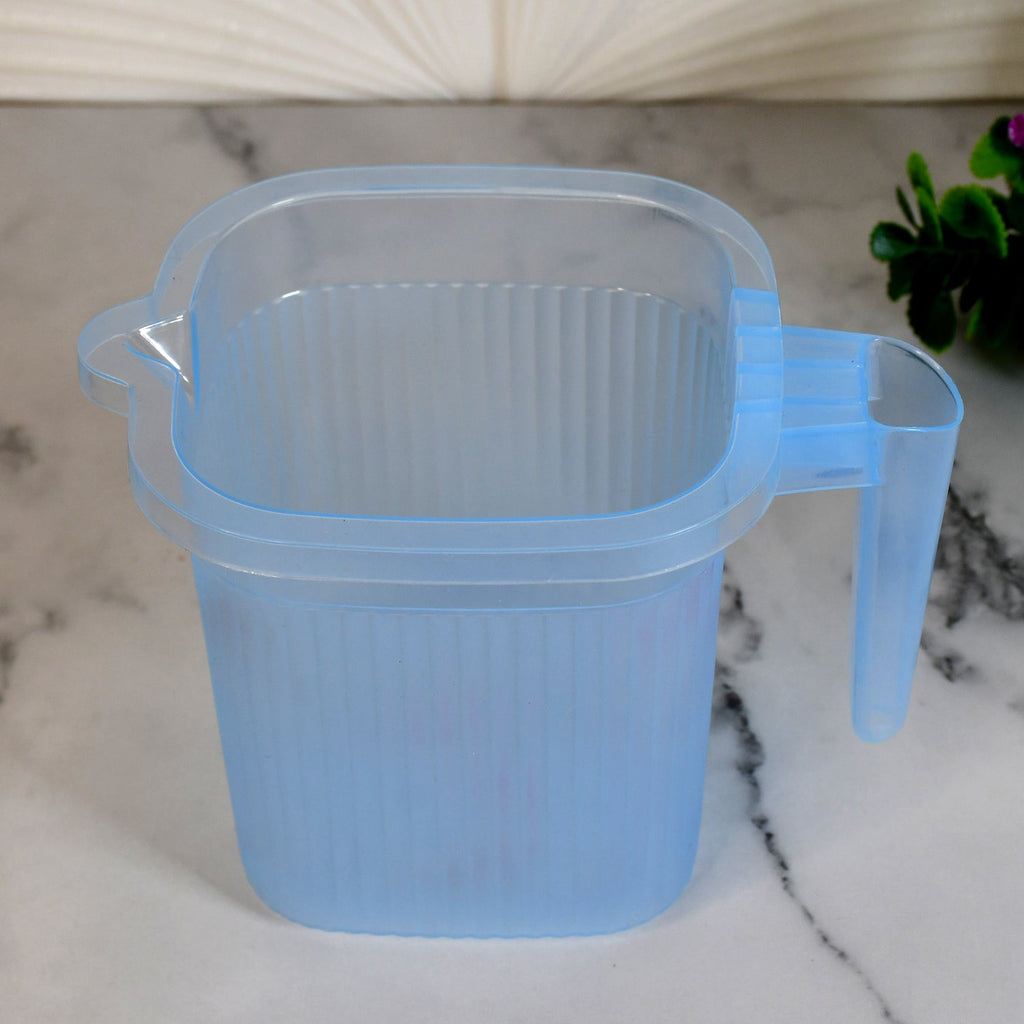 Multi-purpose transparent mug used for a relaxing foot soak.