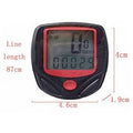 PowerPulse waterproof bicycle computer displaying speed and trip distance on a dark background.