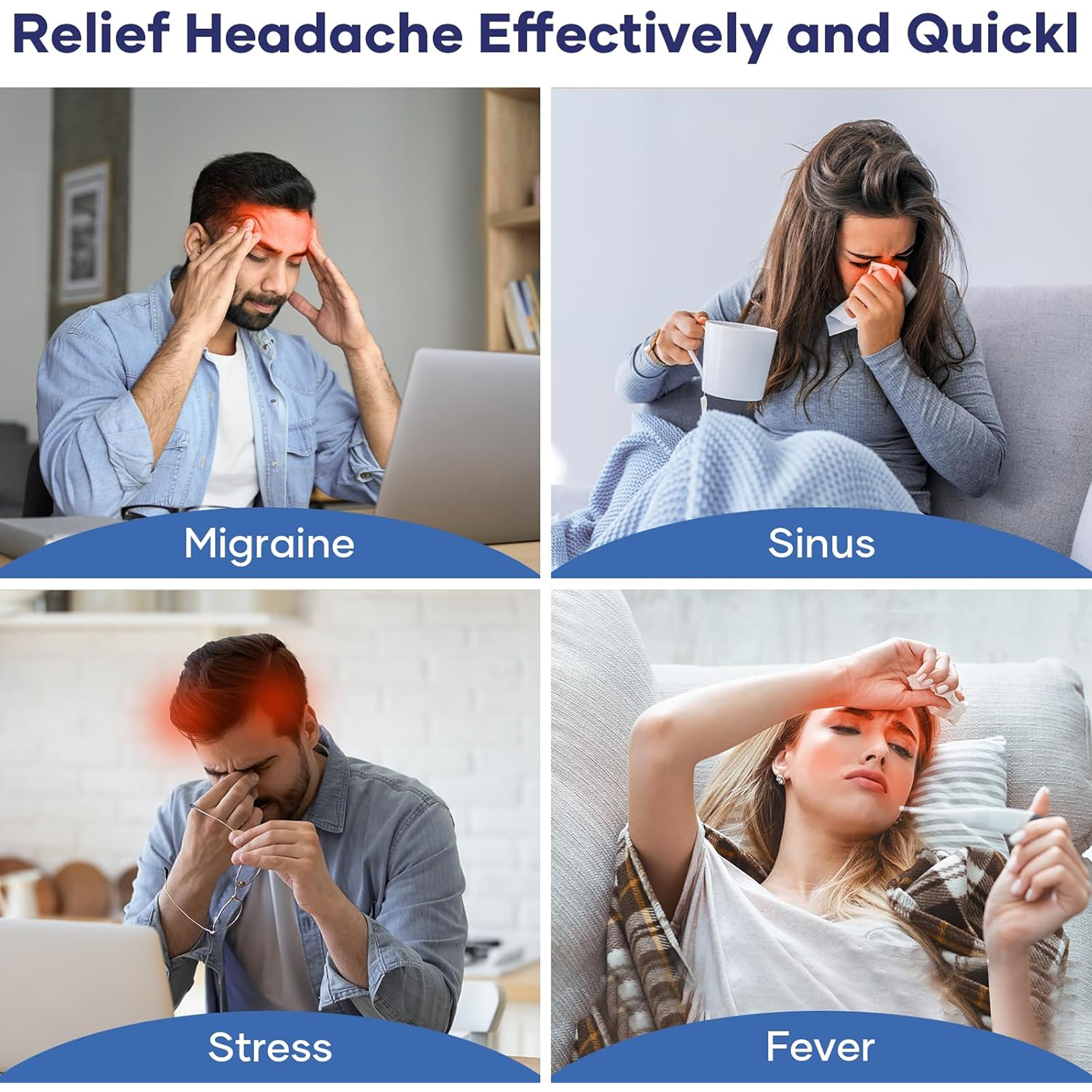 Close-up of the soft gel Migraine Relief Cap, perfect for tension headache relief.