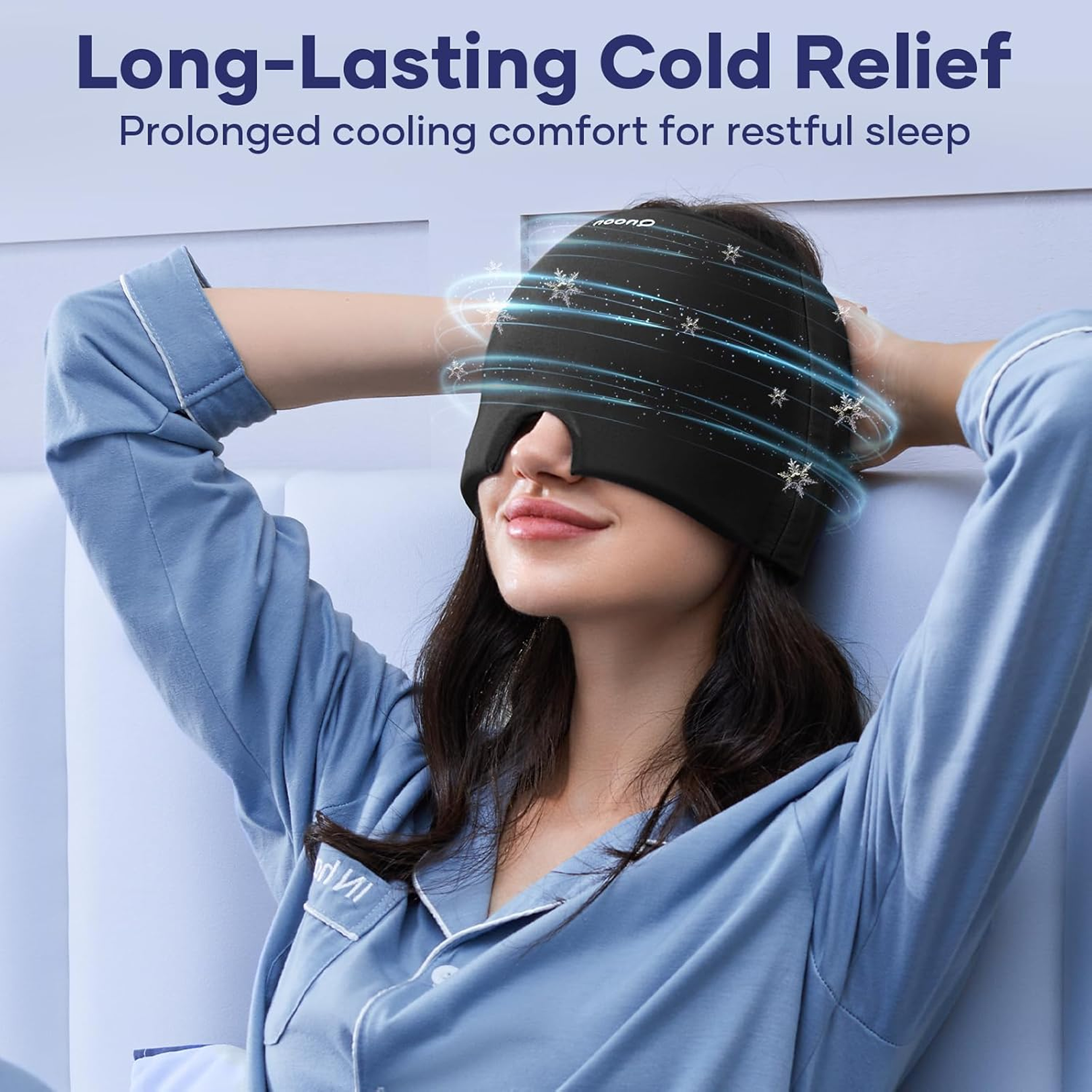 Inside view of the 360-degree cooling gel in the Migraine Relief Cap.