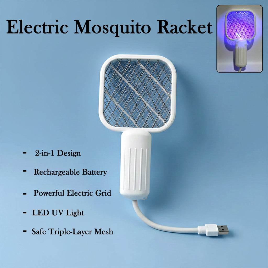 FlyTamer rechargeable electric mosquito swatter racket main view