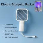 FlyTamer rechargeable electric mosquito swatter racket main view