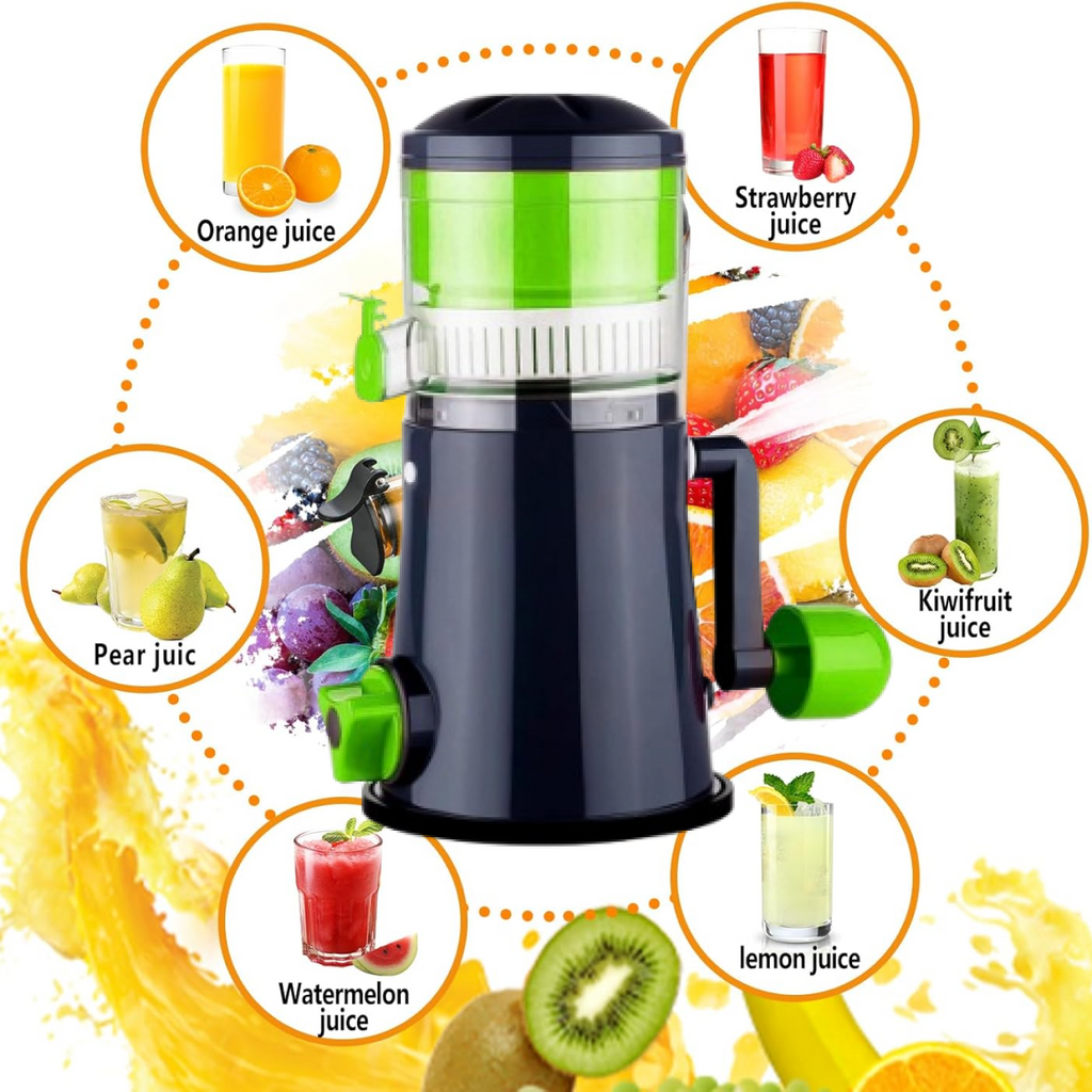 Close-up of vacuum lock base securing the manual juicer on surface