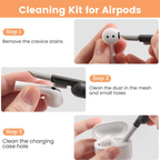 Compact Electronic Cleaner Kit shown next to a hand for size reference, highlighting its portability.