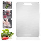 Large stainless steel multipurpose chopping board with floral engraving