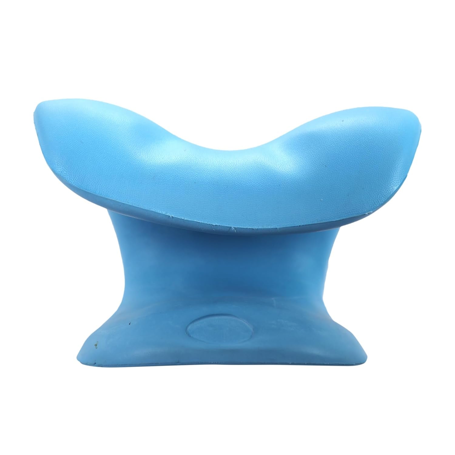 Side view of the medical-grade neck relaxer pillow showing its soft, skin-friendly material.