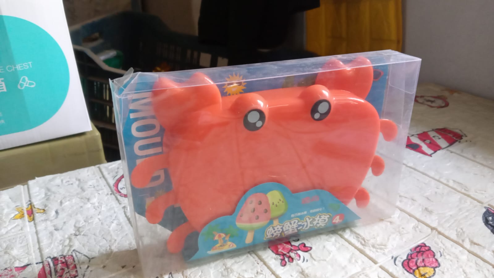 The versatile silicone mold creating a perfect crab-shaped treat.