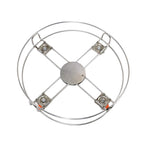 Side view of the movable gas cylinder trolley, demonstrating its low-profile and stable design.