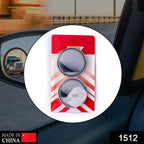Adjustable convex blind spot mirror showcasing its 360-degree rotation feature.