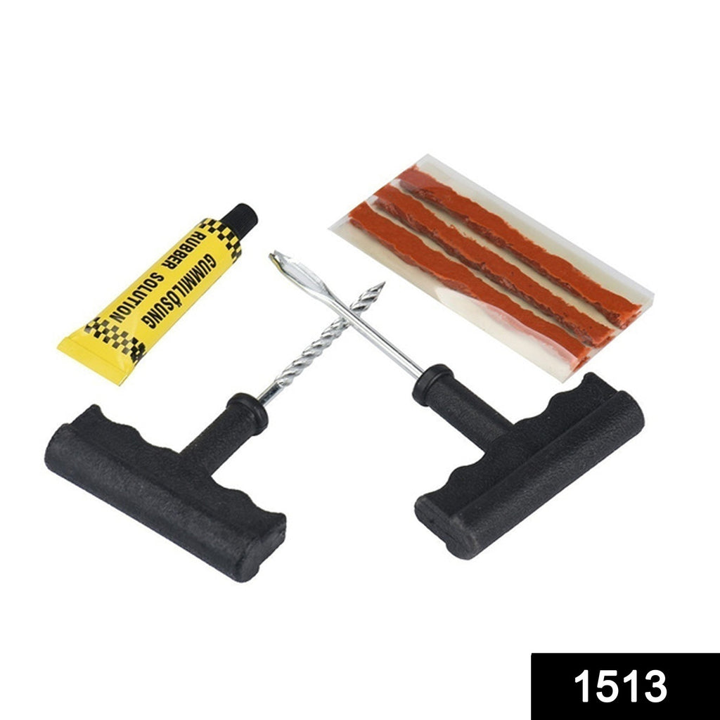 Full RaceVault tubeless tyre puncture repair kit laid out.