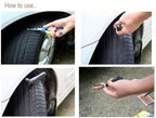 Kit for repairing tubeless tyres with sturdy T-handle reamer and probe.