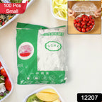 A selection of colorful elastic food covers sealing different food items like fruits and vegetables.
