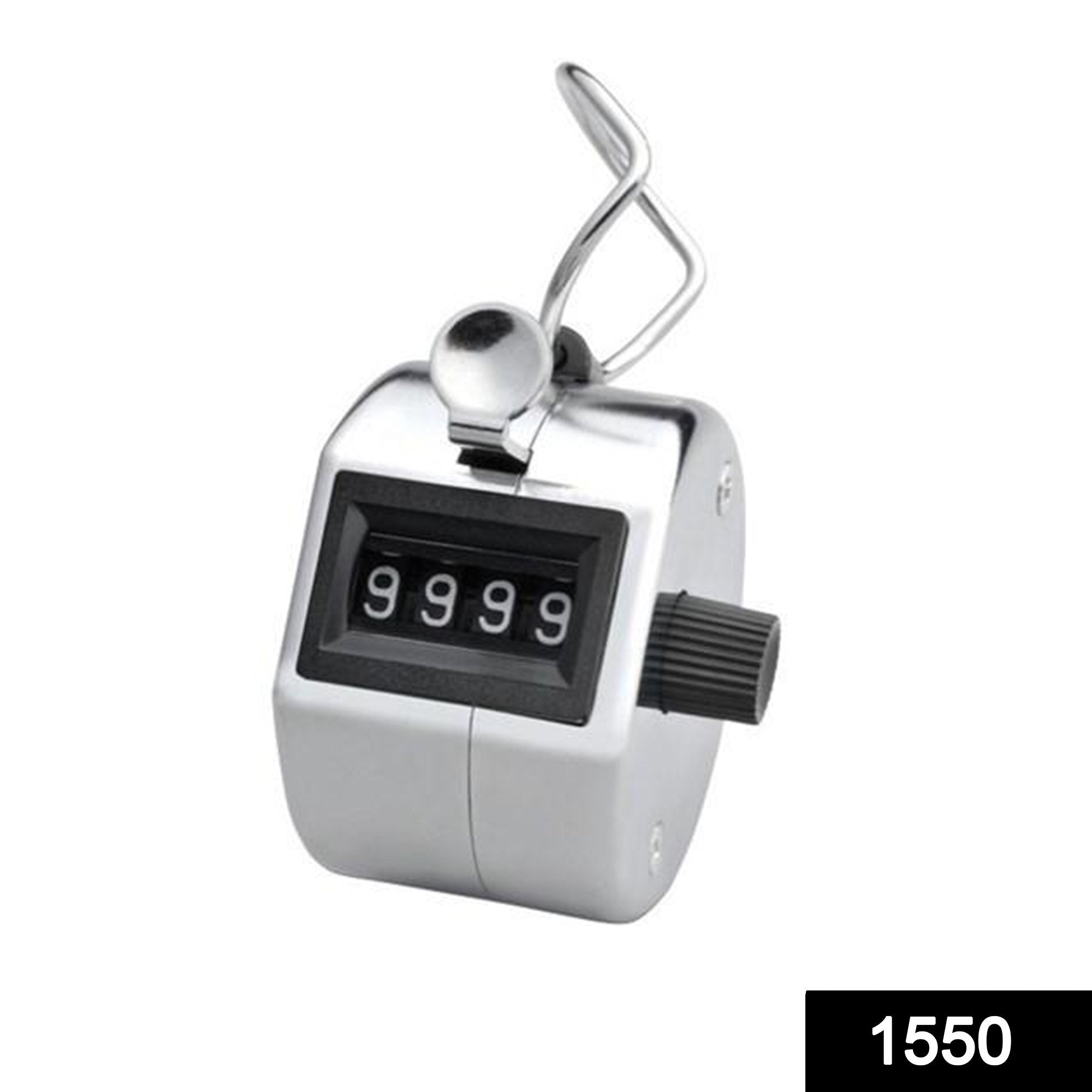 Front view of the manual tally counter showing the clear number display.