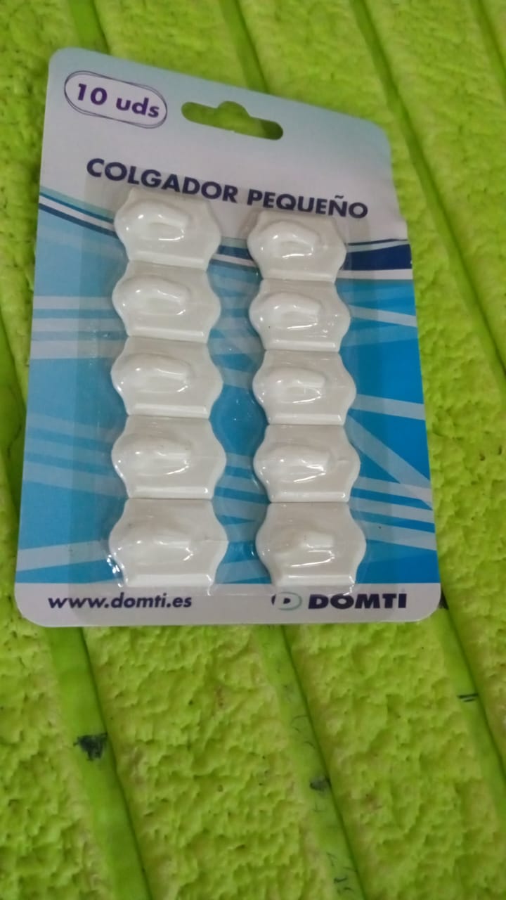 Diagram detailing the dimensions of a single plastic adhesive wall hook.