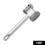 Professional meat tenderizer hammer showing its dual-sided design.