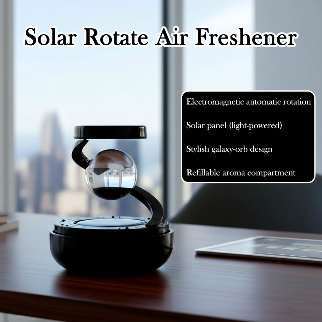 Display of solar aromatherapy car air freshener with galaxy design