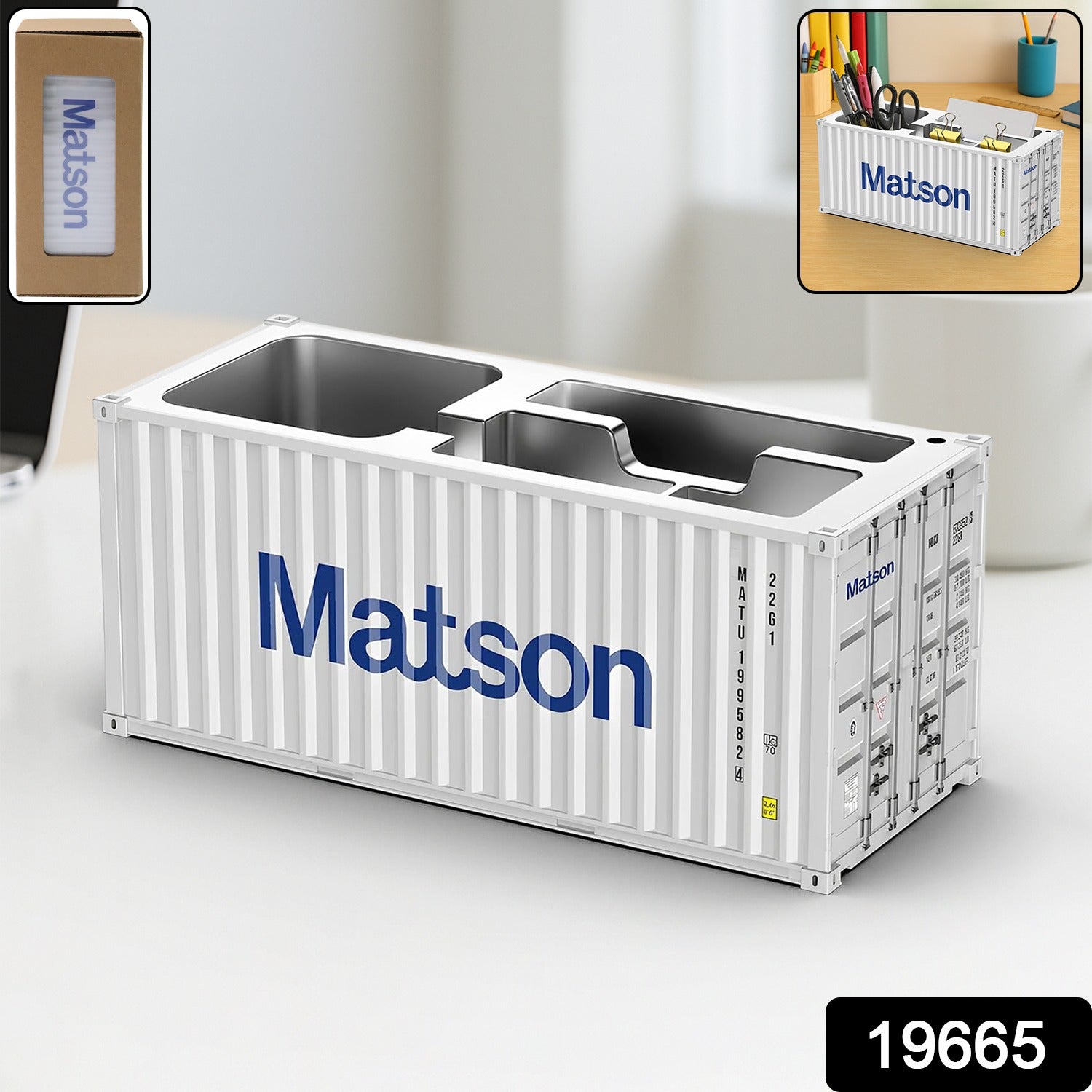 Utility holder section of the container-style desk organizer for office supplies
