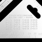 Sharp image of the precision BoltForce Rafter Square with clear, easy-to-read scales.