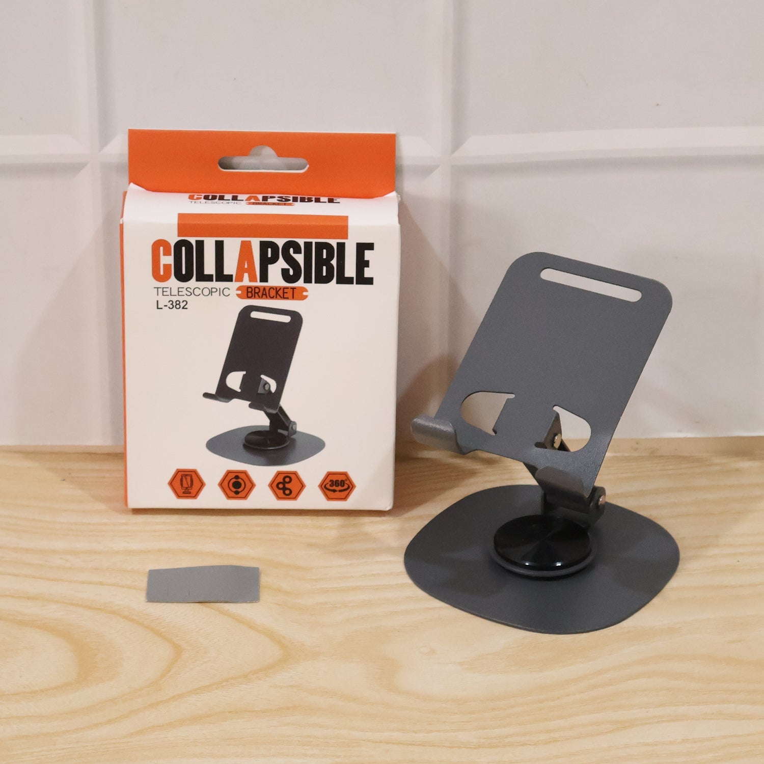 Portable foldable metal mobile stand with strong and stable base