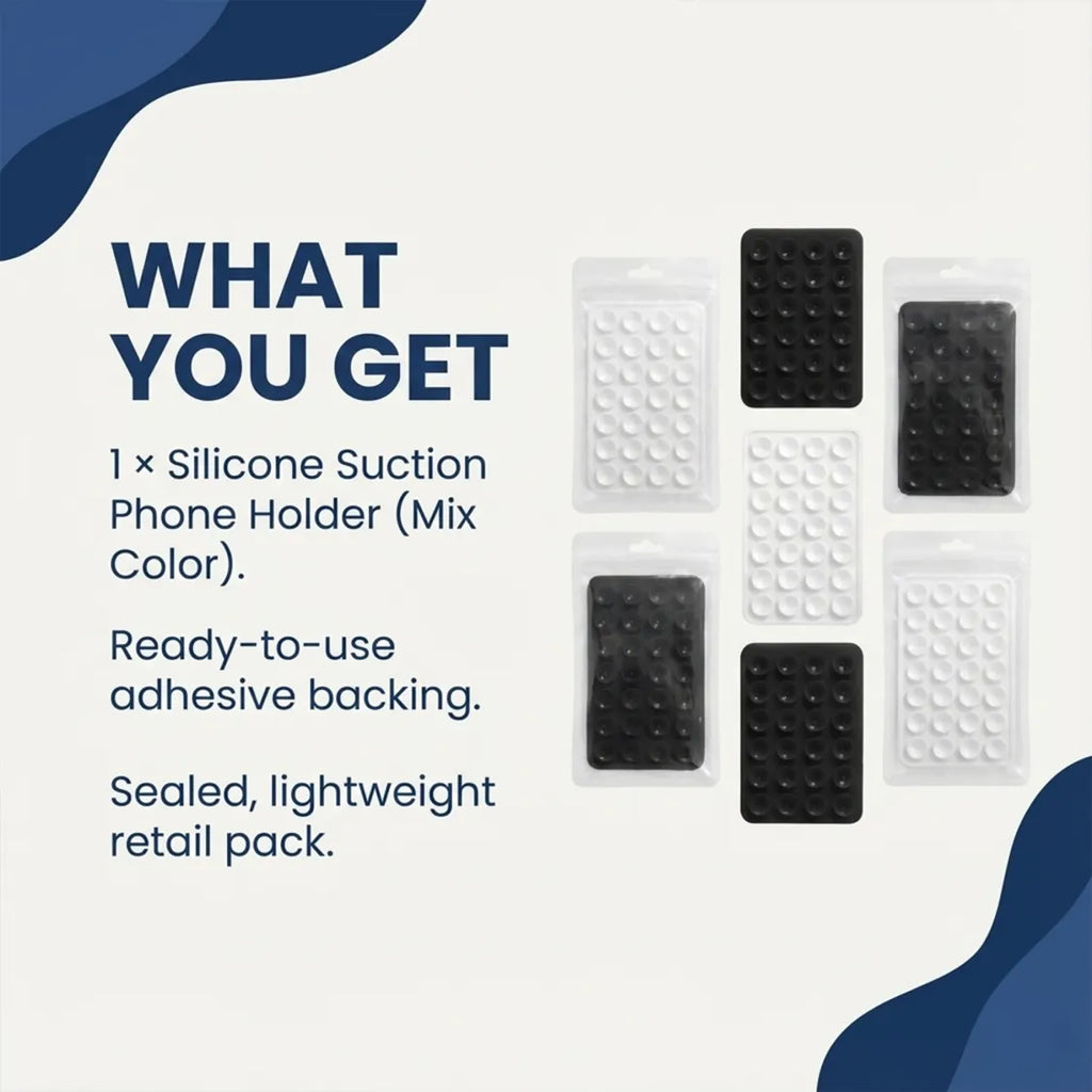 Technical specifications displayed for  suction phone holder mount