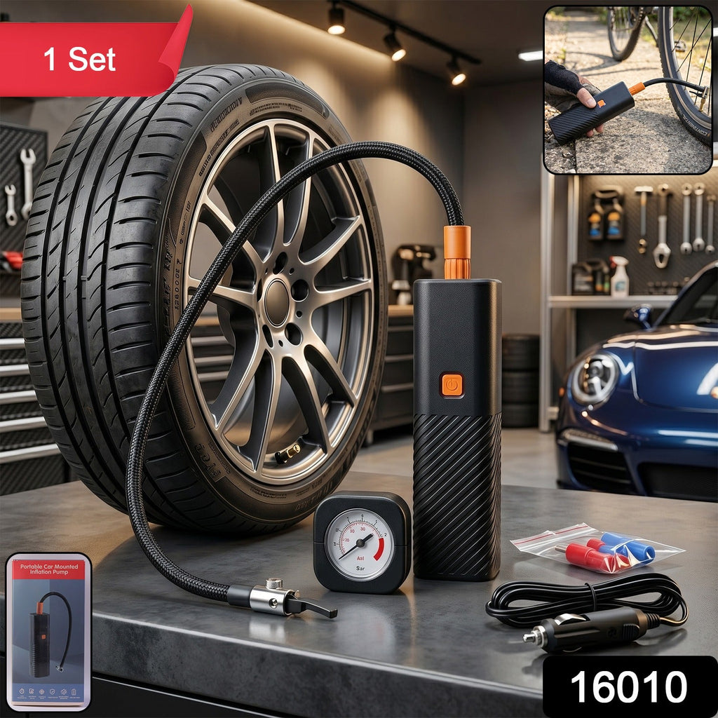 Electric air pump for vehicle tyres with durable construction