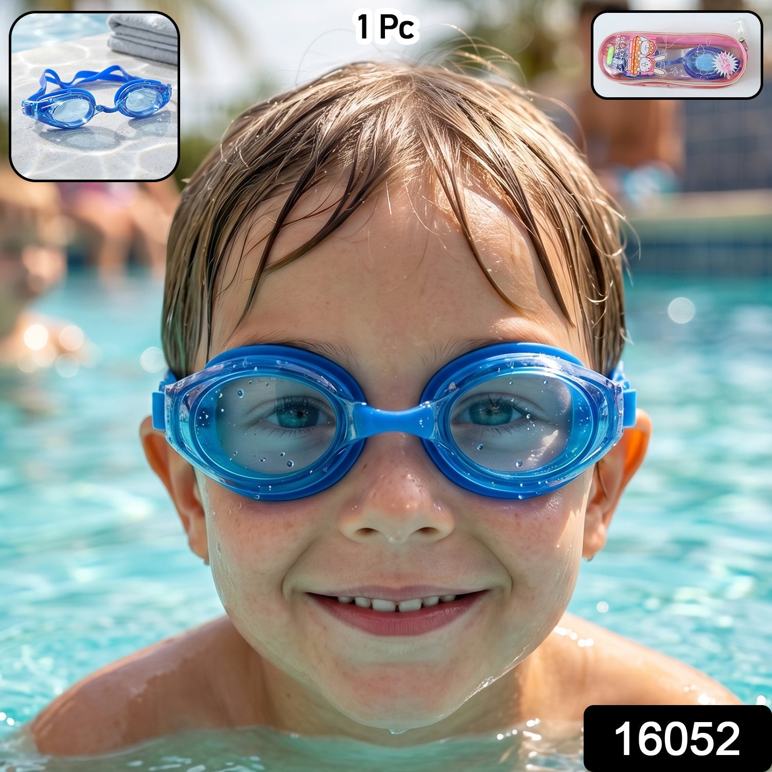 Soft cushioned swimming goggles for kids, suitable for pool use