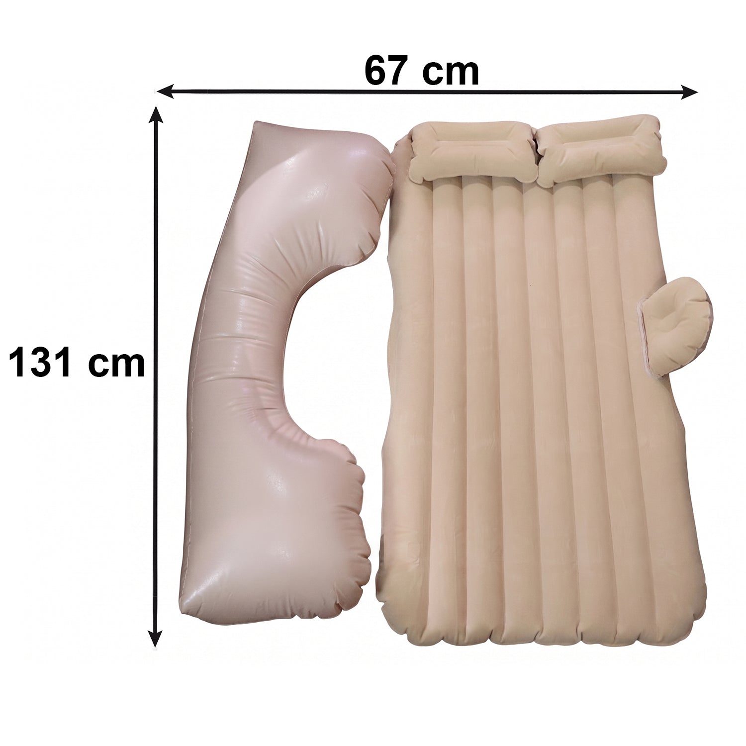 Size dimensions of inflatable car mattress 126cm x 62cm
