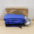Folded car air mattress with packaging for storage