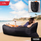Portable inflatable lazy sofa bed with carry bag