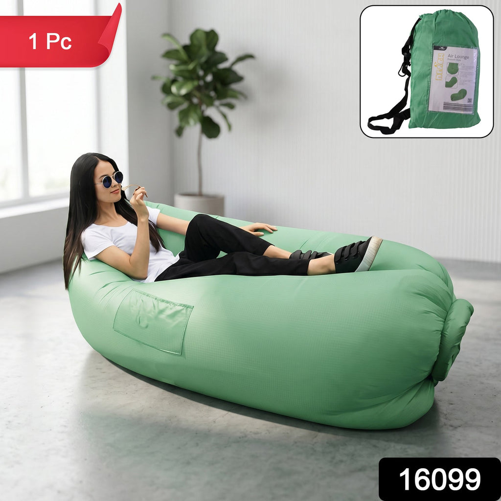 Lightweight portable inflatable lazy sofa bed with carry bag
