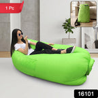 Portable inflatable lazy sofa bed ideal for camping and beach trips